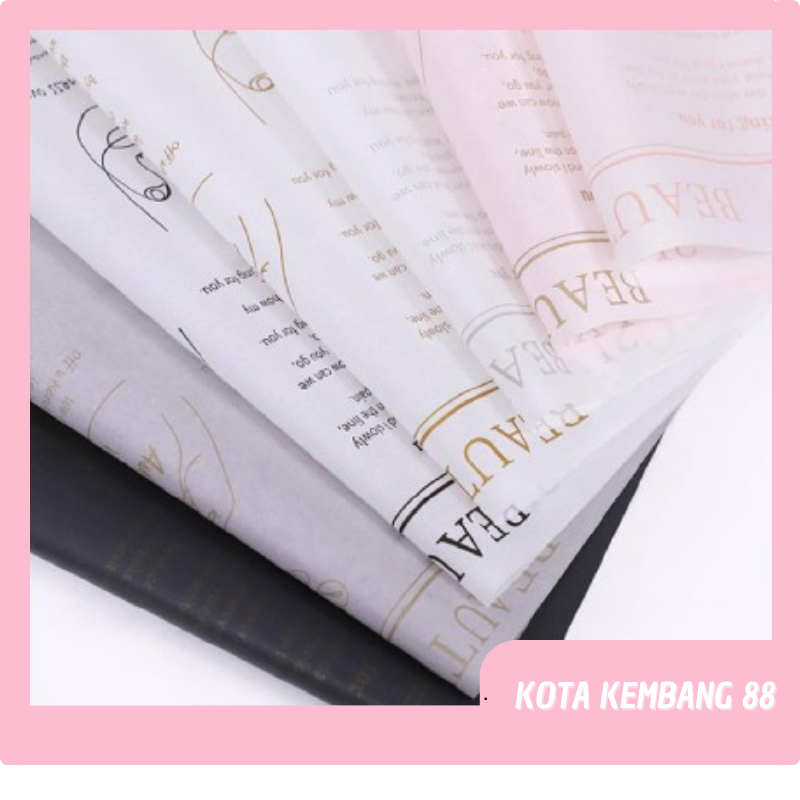 

20 LEMBAR Kertas Buket Bunga Motif Koran News Paper Color Flower Wrapping Pearl Pear Paper Sydney Cellophane KB095