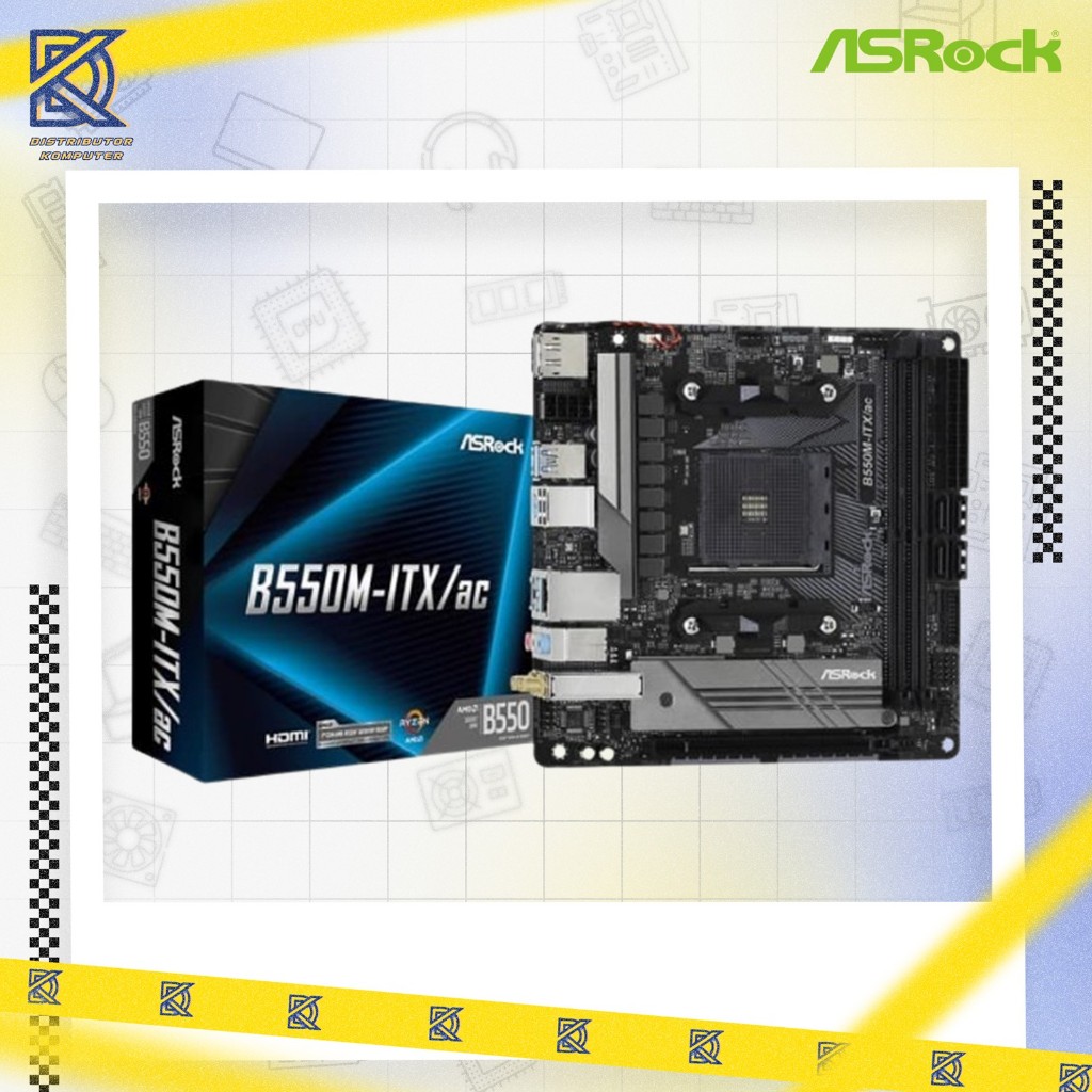 ASROCK MOTHERBOARD B550M-ITX/AC (AMD, AM4, DDR4)