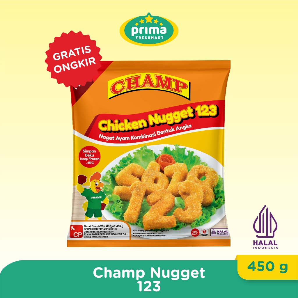 

Champ Chicken Nugget Bentuk 123 450 Gr