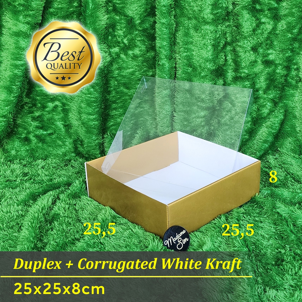 

BOX GOLD - BOX MIKA - DUS HAMPERS - KOTAK KADO 25x25x8 (ISI : 10 PCS)