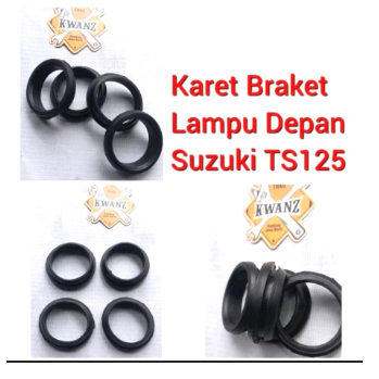 karet kupingan lampu depan Suzuki Ts125 imitasi karet braket Lampu depan Suzuki Ts125 karet kupingan