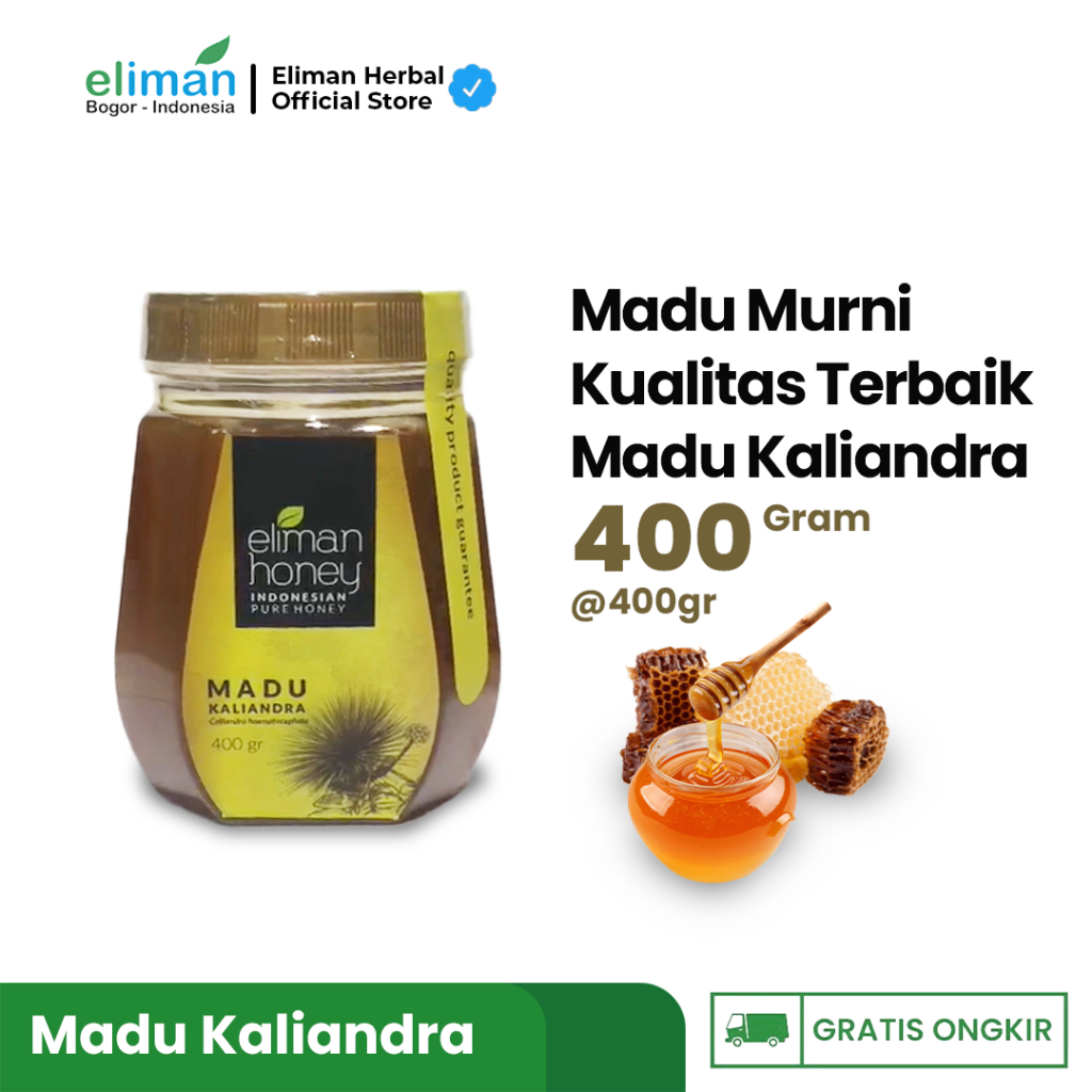

ELIMAN - Madu Kaliandra 100% Madu Murni 400 gram untuk Asam Lambung