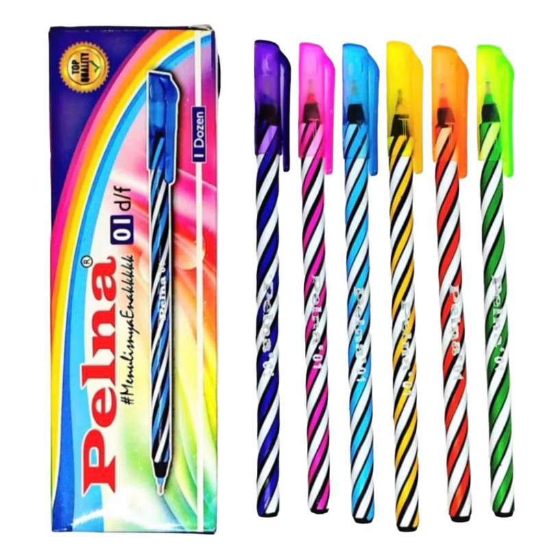 

COD / Pulpen Lilin 0.7MM / Bolpoin Ulir PELNA isi 12