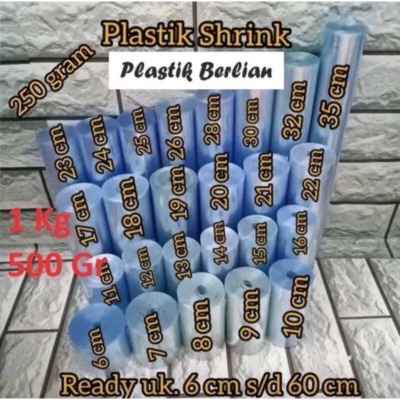plastik segel shrink / plastik parcel / plastik segel / pvc shrink 500 gram