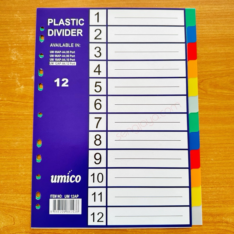 

Plastic Divider A4 12 Port Umico UM12AP