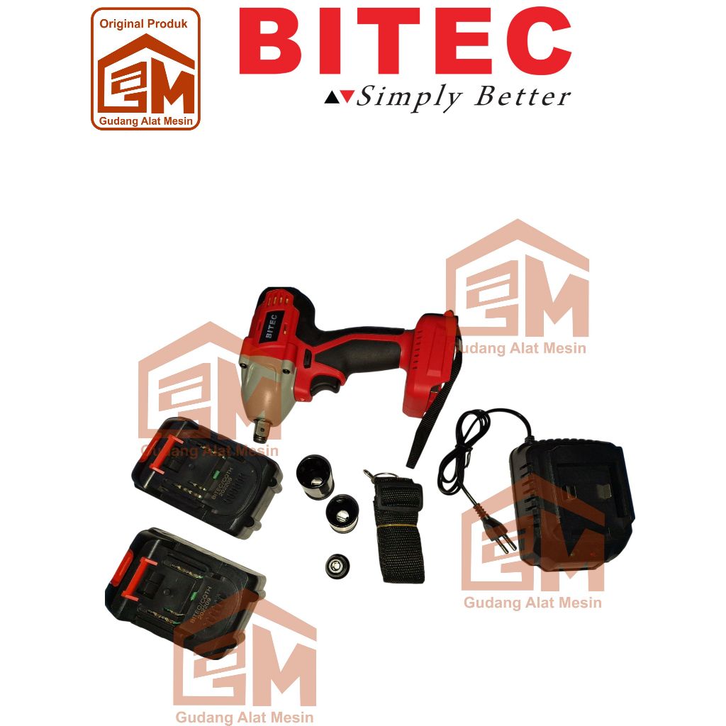 Cordless Impact Wrench Alat Pembuka Baut Bitec BIW R3250 NC