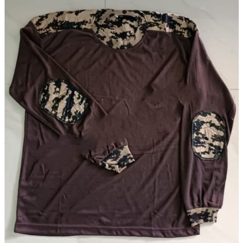 KAOS COKLAT LENGAN PANJANG KOMBINASI PRAMUKA