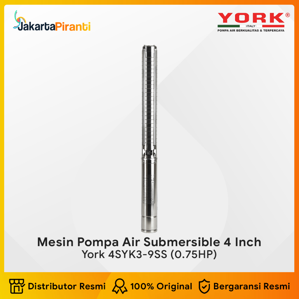 Mesin Pompa Air Celup Dalam Submersible Pump Satelit Sibel York 0.75HP 9SS - York 4SYK3-9SS