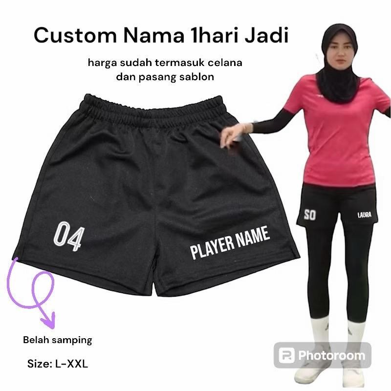 Celana Voli Cewek Custom Nama dan Nomer