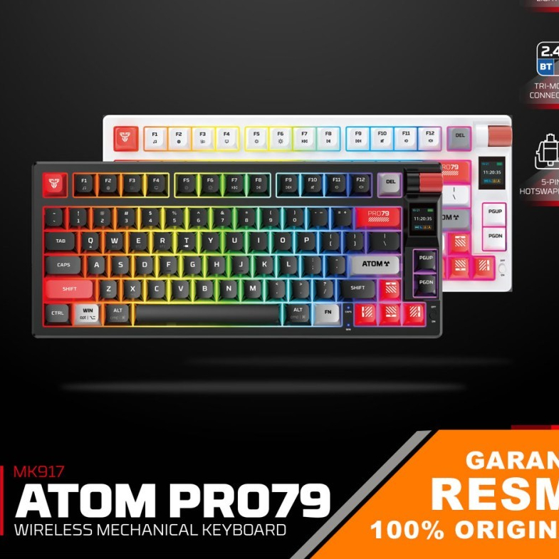 Fantech Atom Pro 79 MK917 Wireless Mechanical Gaming Keyboard With LED Screen / Atom Pro79 / MK-917