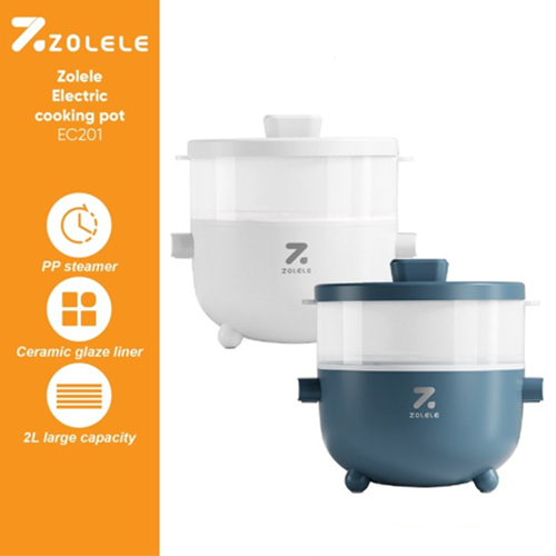 ZOLELE EC201 Electric Fry Pan Hotpot Panci Listrik Kukus Serbaguna 2L
