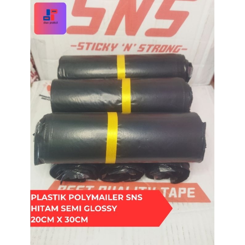 

PLASTIK POLYMAILER SNS HITAM SEMI GLOSSY 20CM X 30CM