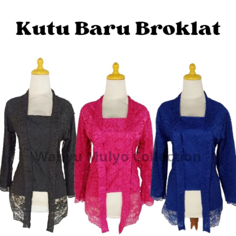WM>> Atasan Kebaya Broklat Full Puring Kutu Baru Kebaya Wisuda Carnaval Resepsi Modern