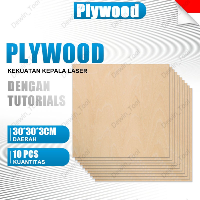 

⭐SCULPFUN⭐ Plywood 30*30*0.3cm 10PCS Kayu Lapis Basswood Untuk Ukiran