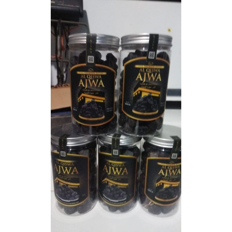

kurma ajwa al qiswa berat 500 grm / botol