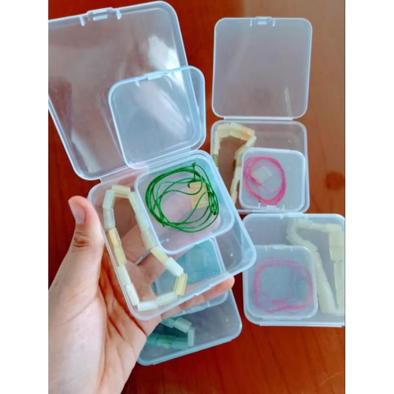 kalung Giok Asli+Kalung Giok Tali merah Hijau Kotak