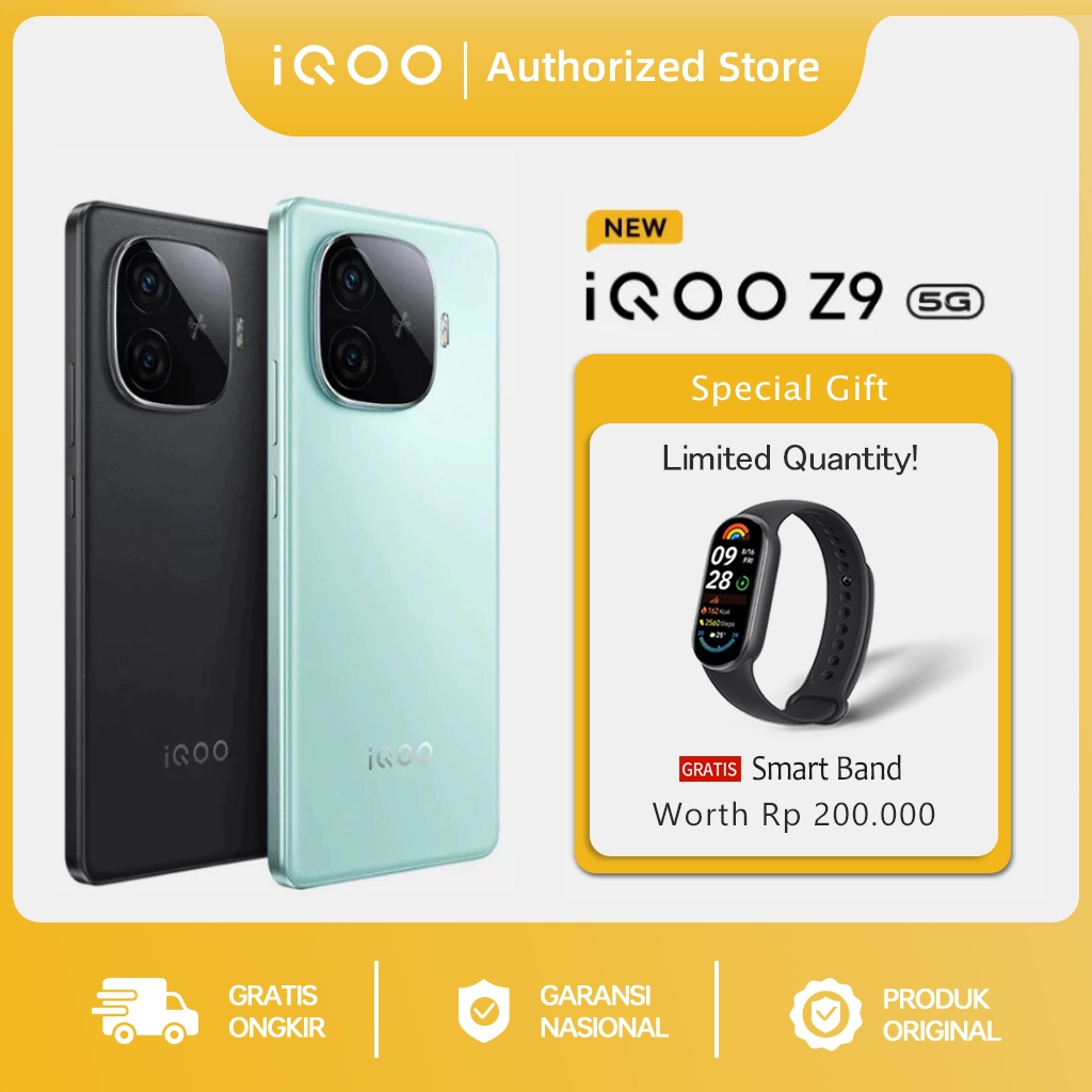 iQOO Z9 5G Snapdragon 7 Gen 3, 6000 mAH, 144Hz AMOLED (4500 nits), Sony IMX882