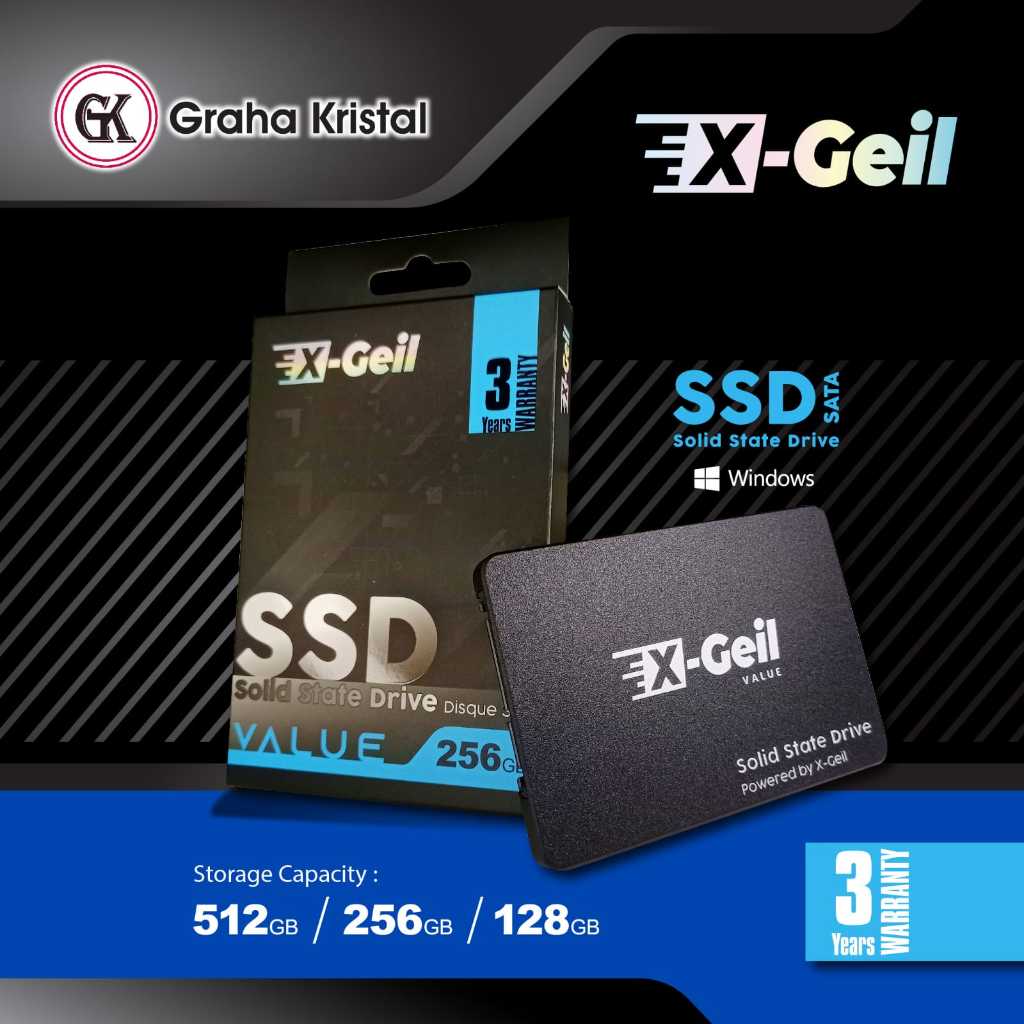 SSD X-GEIL SATA III 256GB GARANSI 3 TAHUN