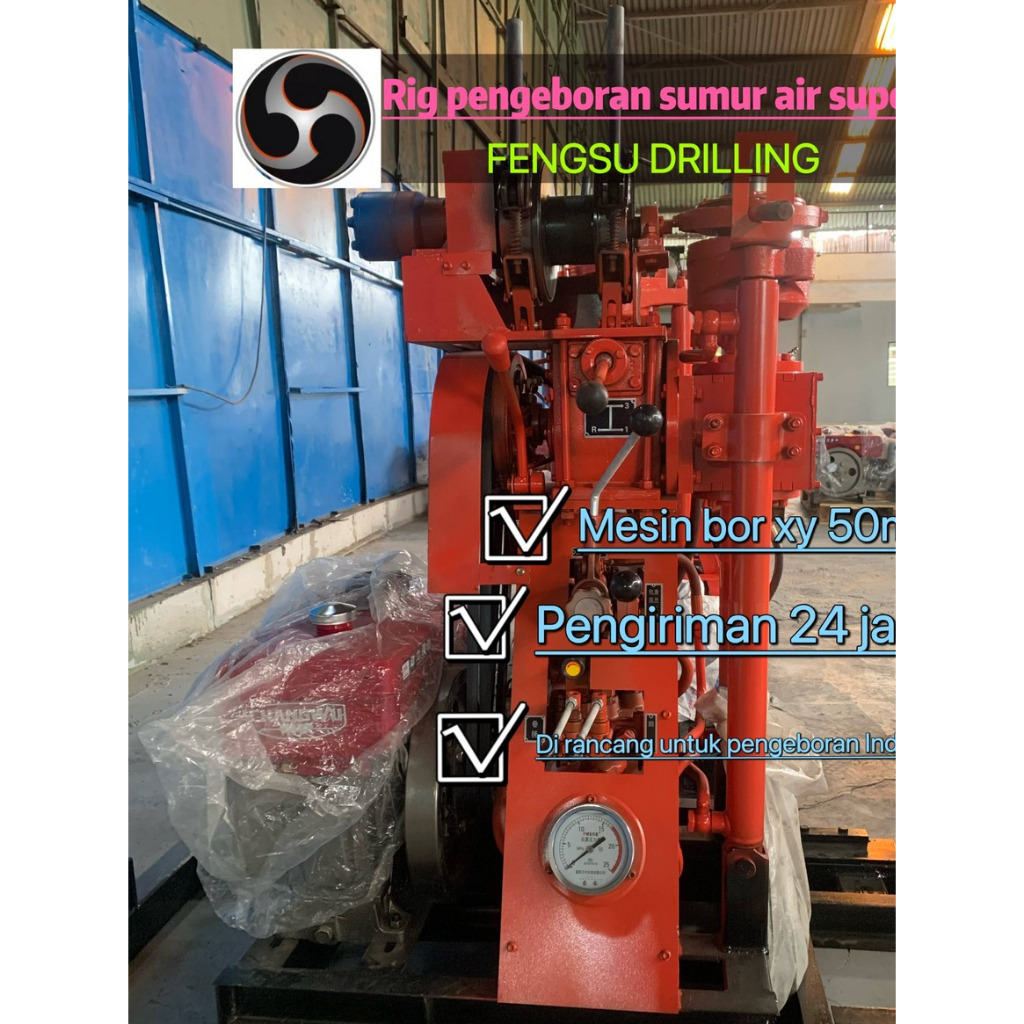 Mata bor sumur air FENGSU  Rig pengeboran sumur air 50m