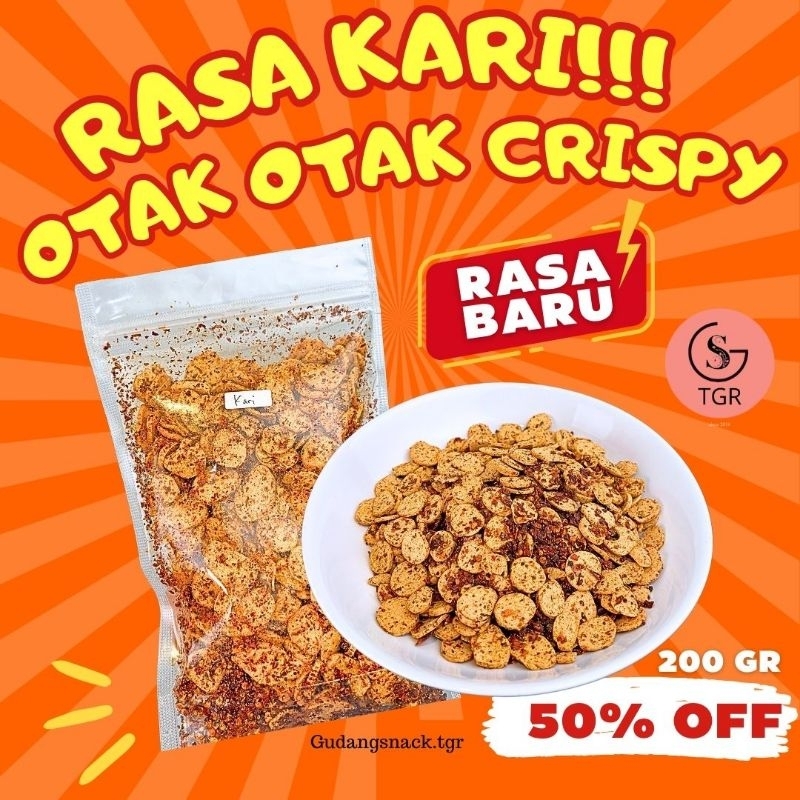 

Otak Otak Crispy Pedas Kari Cemilan Krispy - 200 GR Goreng Food Snacks Asin Keripik Ayam