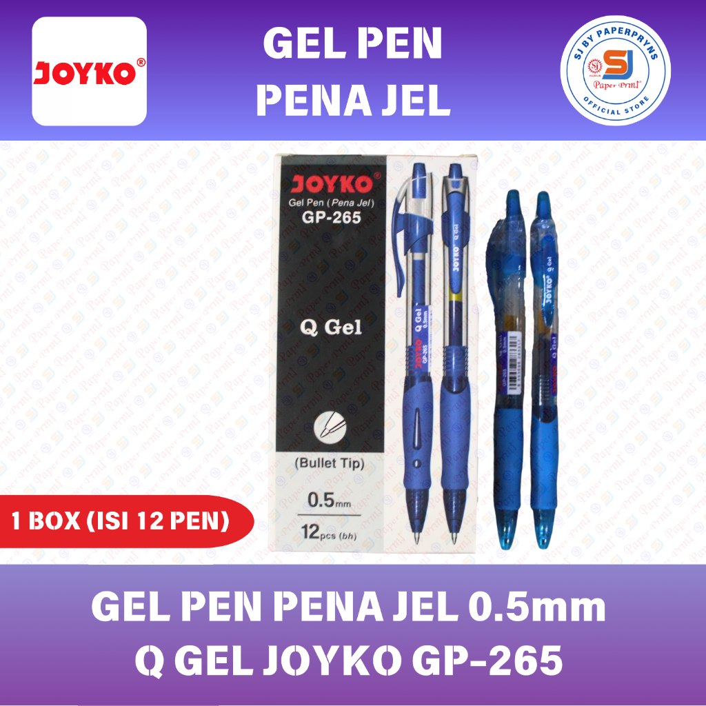 

GEL PEN PENA JEL 0.5mm Q GEL JOYKO GP-265 (1 BOX ISI 12 PEN)
