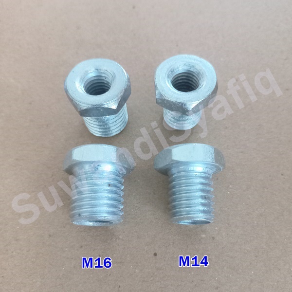 mur adaptor gerinda poles dari M10 ke M14/M16