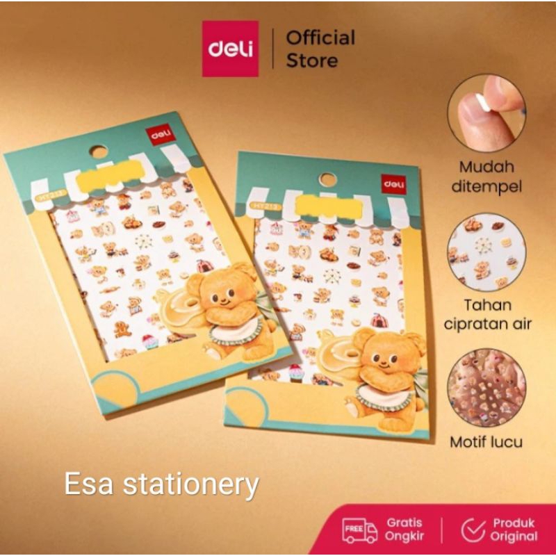 

Deli x Butterbear Sticker Lucu Tahan Air Mudah Menempel Motif HY210