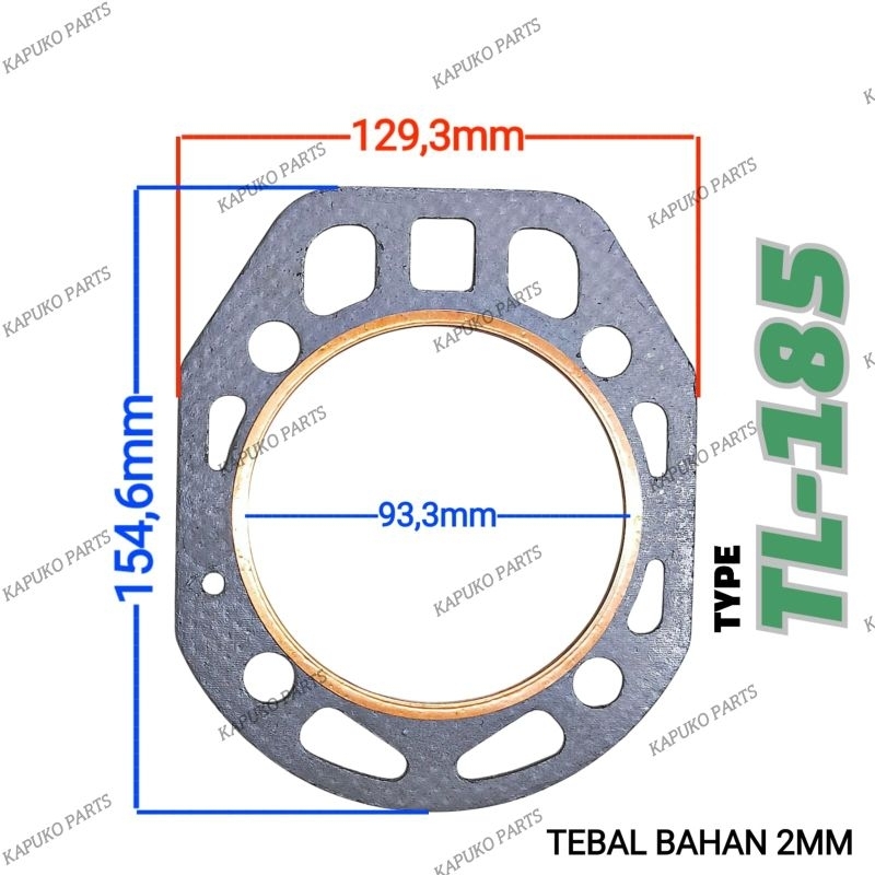 TL185 TIANLI R185 PACKING HEAD UNTUK MESIN DIESEL TIANLI 12HP