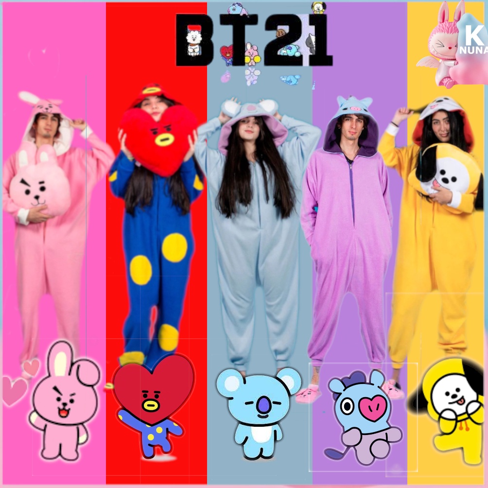 KODE M6A TATA BT21 BTS Dewasa Kostum Onesie Kigurumi Cosplay Piyama