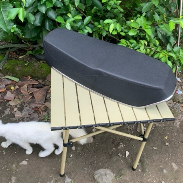 Jok gl 100/125 anti gembos busa biru fariasi list dengan sabuk