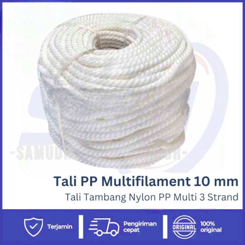

Tali Tambang Nilon PP Multifilament 10 mm3 Strand
