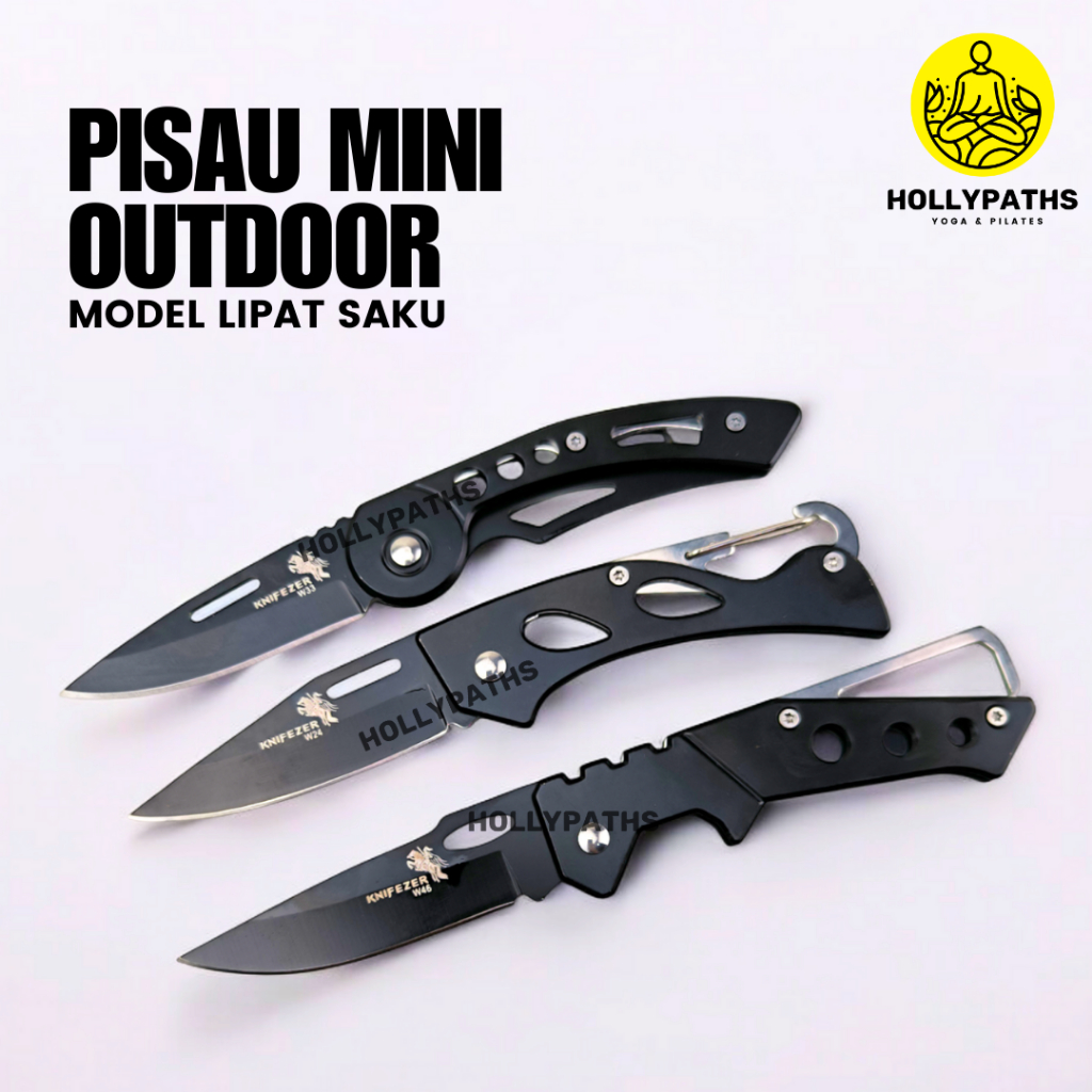 Pisau Survival / Pisau Lipat Mini Survival Outdoor Stainless Steel / Pisau Gunung Berburu Mancing