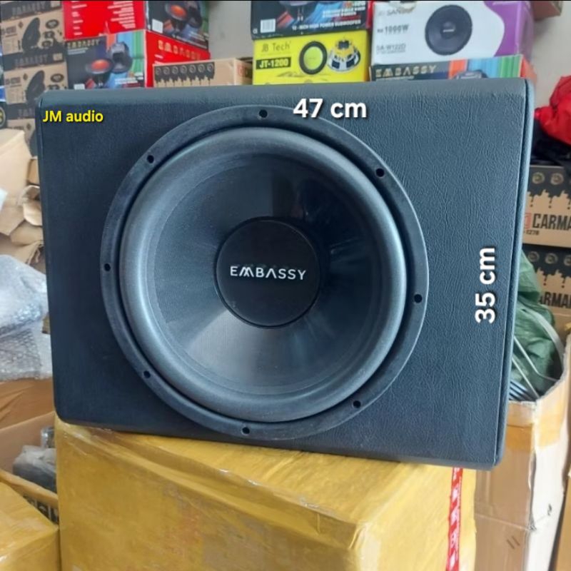 Speaker SUBWoofer (PASIVE) Embassy 12inch ( BOX + SPEAKER SUBWOOFER) MAX 400Watt Universal