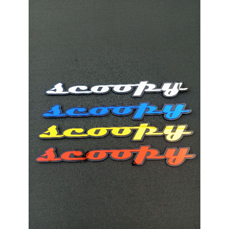 EMBLEM SCOOPY TULISAN LOGO SCOOPY TIMBUL 3D STICKER TIMBUL SCOOPY
