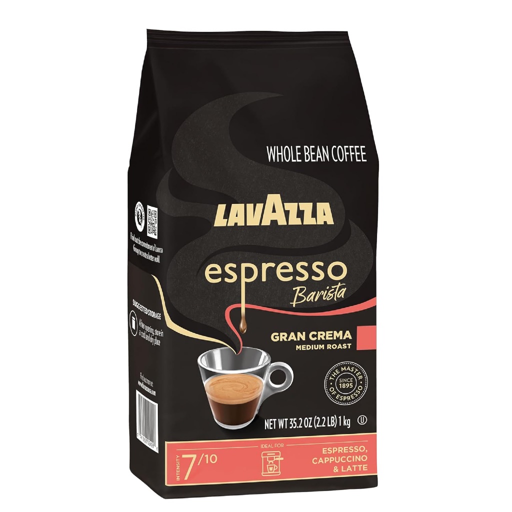 

Lavazza Espresso Barista Gran Crema 1 KG Whole Bean Coffee Blend Espresso Roast Biji Kopi Utuh