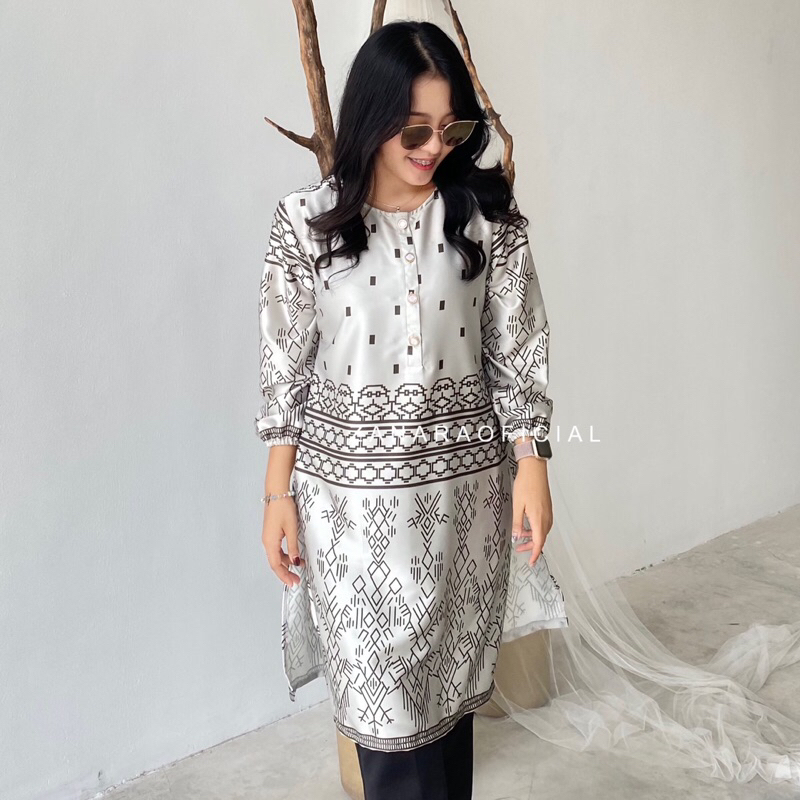 TUNIK LEBARAN 2025/BAJU MUSLIM/TUNIK SILK/TUNIK TRENDY/EMMA TUNIK