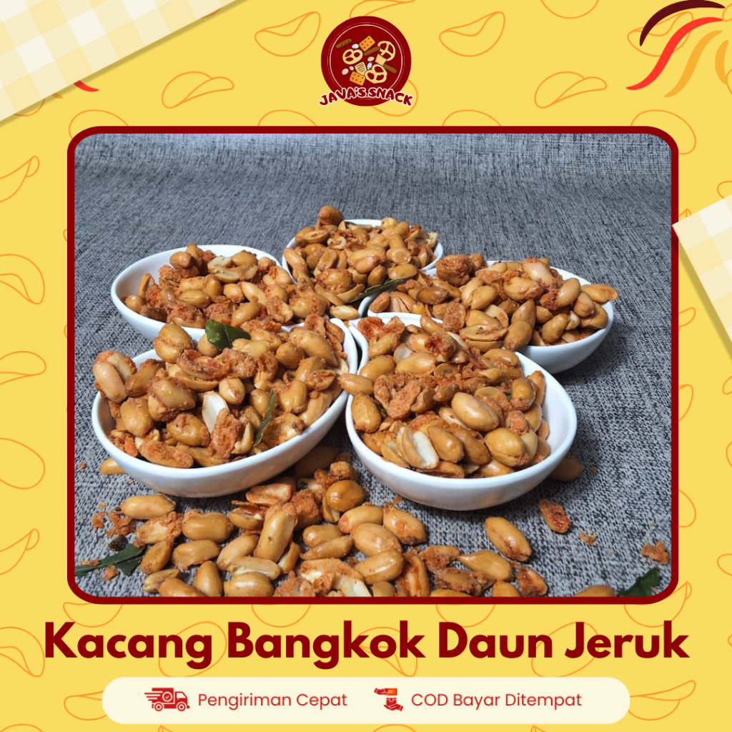 

Java's Snack Kacang Bangkok Gurih Pedas Daun Jeruk- Gratis Dus dan Bubble Wrap