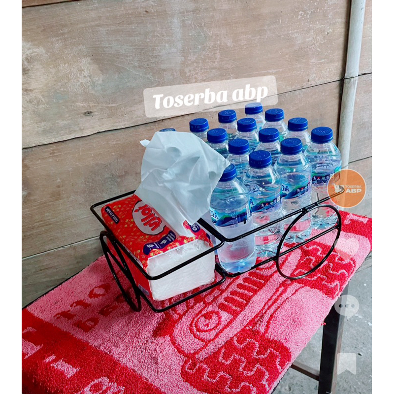 Tempat Aqua Botol/Rak AQUA Gelas Tempat minuman Tempat Tisu Rak Tisu Besi