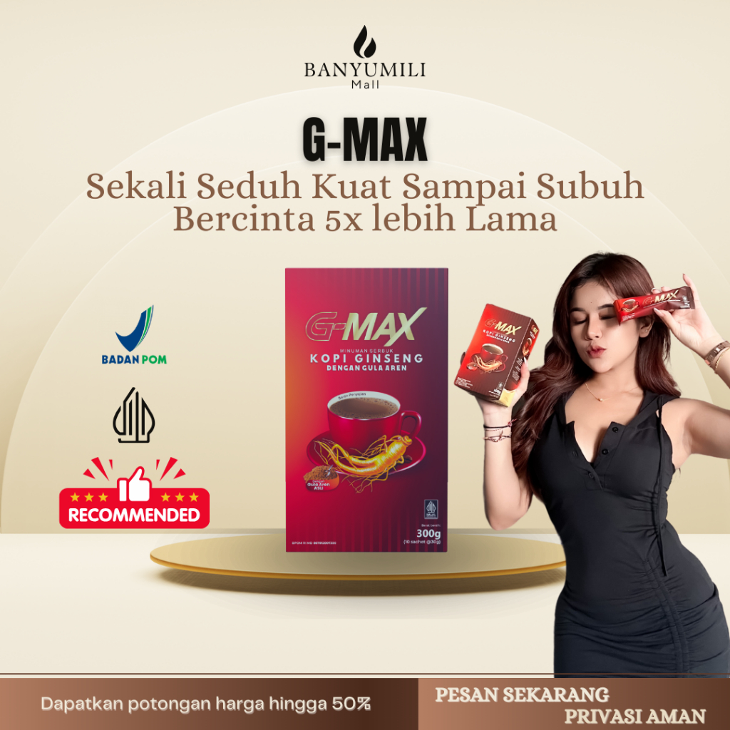 

KOPI G-MAX GULA AREN GINGSENG ORIGINAL TERLARIS ( 1 BOX ISI 10 SACHET )