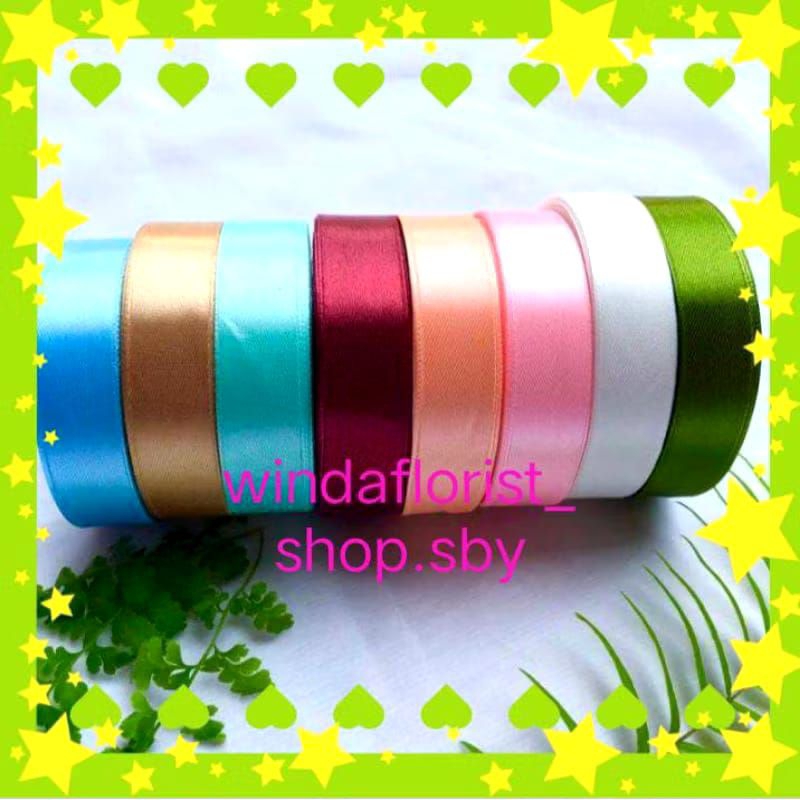 

Pita satin ribbon (ECER PERMETER) 2cm, 3/4 inch Buket Pita Hias