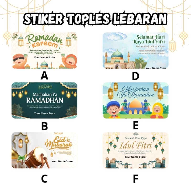 

Stiker Idul Fitri Lebaran Custom Free Design | Stiker Thank You | Stiker Toples Kue Kering