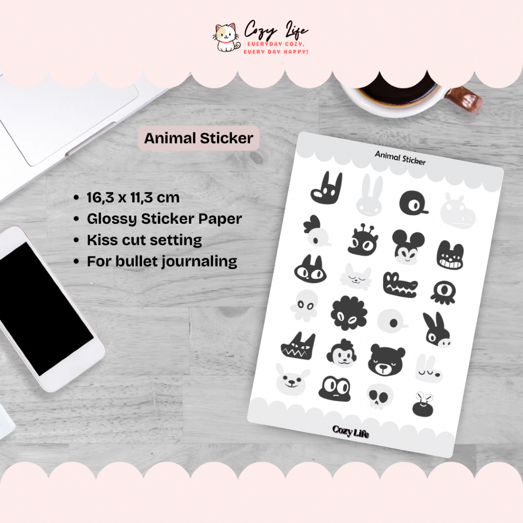 

Animal Sticker Set by Cozy Life