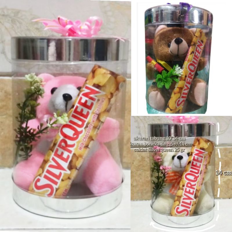 

BONEKA VALENTINE COKLAT SILVERQUEEN 25 GR , 58 GR DALAM TABUNG , COKELAT HADIAH VALENTINE , ULANG TAHUN , WISUDA DLL