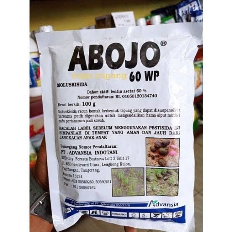 Obat keong siput ABOJO 60wp-100grm