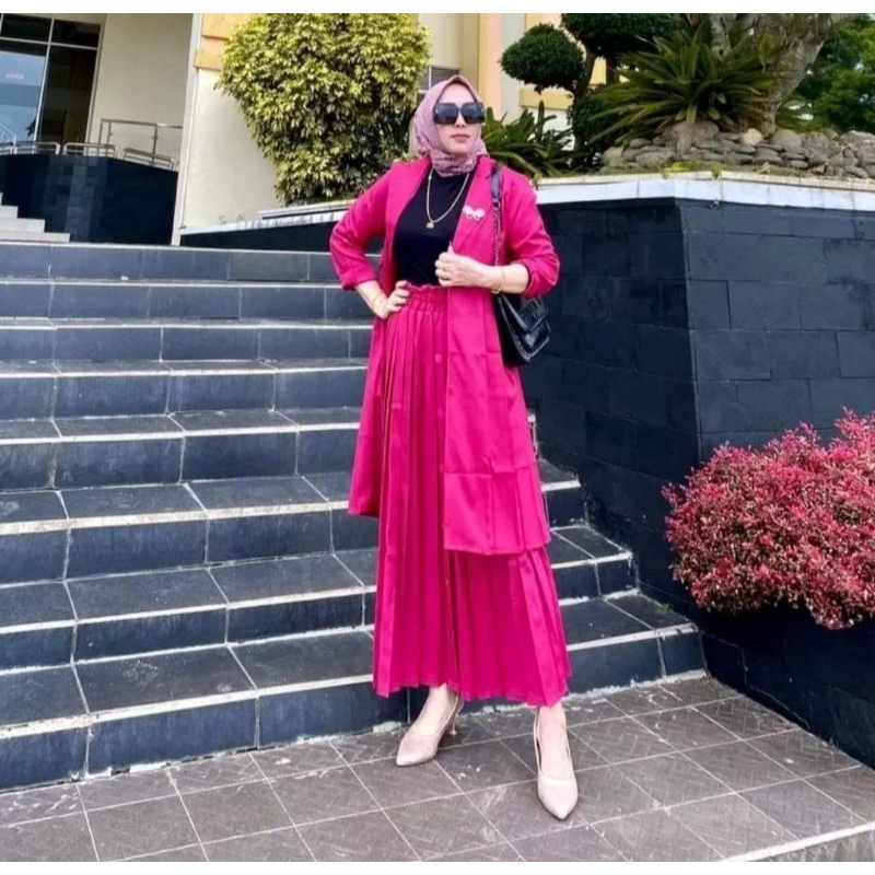 gamis set jilbab segi empat termurah