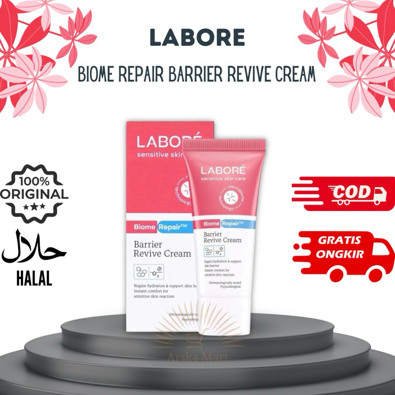 LABORE Biome Repair Barrier Revive Cream Travel Size | Moisturizer dan Pelembab Wajah Kulit Sensitif