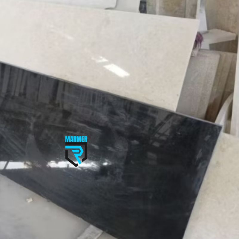 Lembaran siku granit hitam glossy