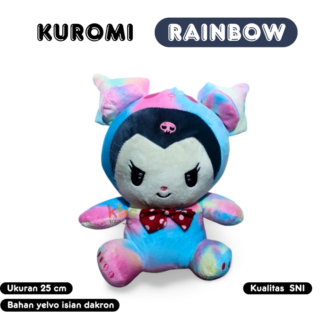 Boneka Kuromi Rainbow S/Bagus Untuk Hadiah Dan Kado Ulang Tahun