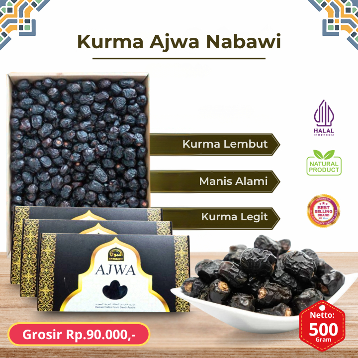

Kurma Ajwa Nabawi 500 Gram Premium