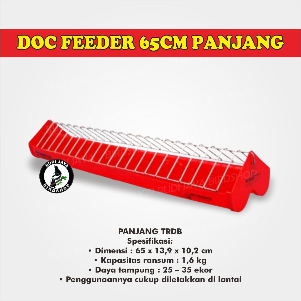 TEMPAT RANSUM AYAM DOC PANJANG LENGKAP KAWAT TRDB MEDION 1 PCS WADAH PAKAN MAKAN MAKANAN ANAK AYAM